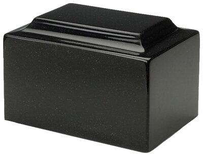 Charcoal Black Synthetic Marble Urn (Single)